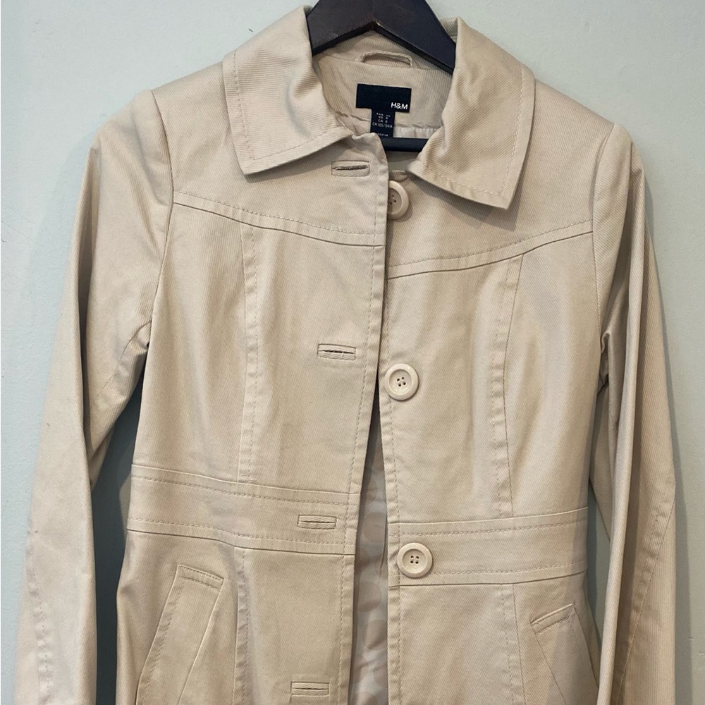 H&M Beige Tea Length Jacket